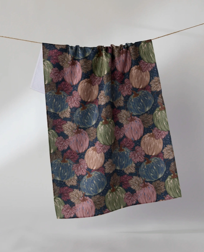 geometry tea towel harvest moon 