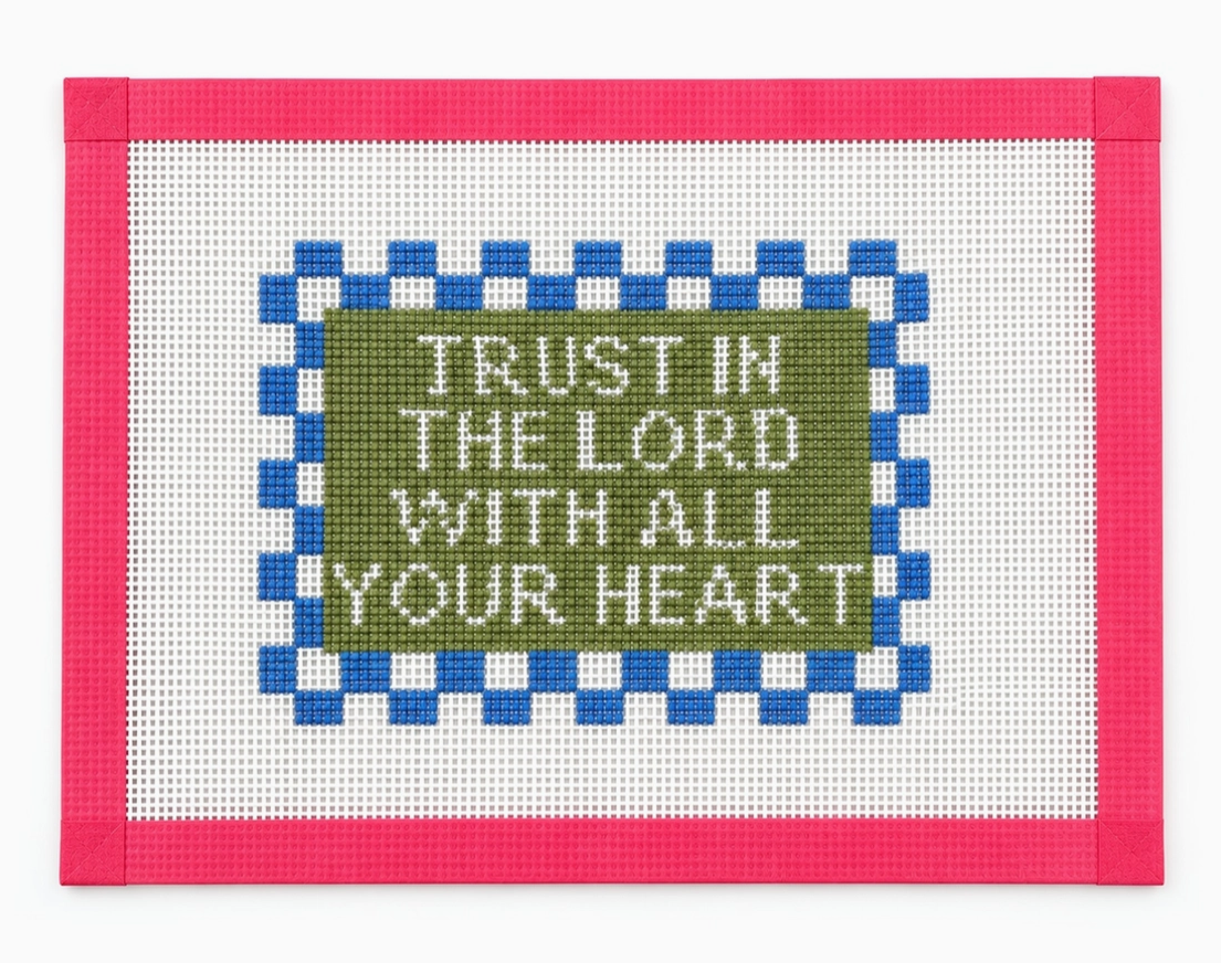 needlepoint kit trust in the lord with all your heart 