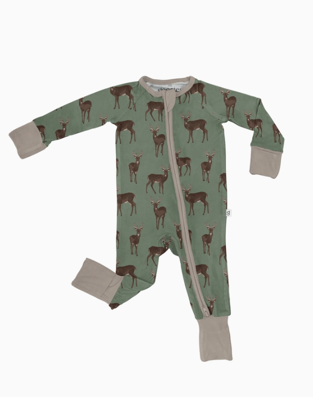 deer zipper pajama goosies