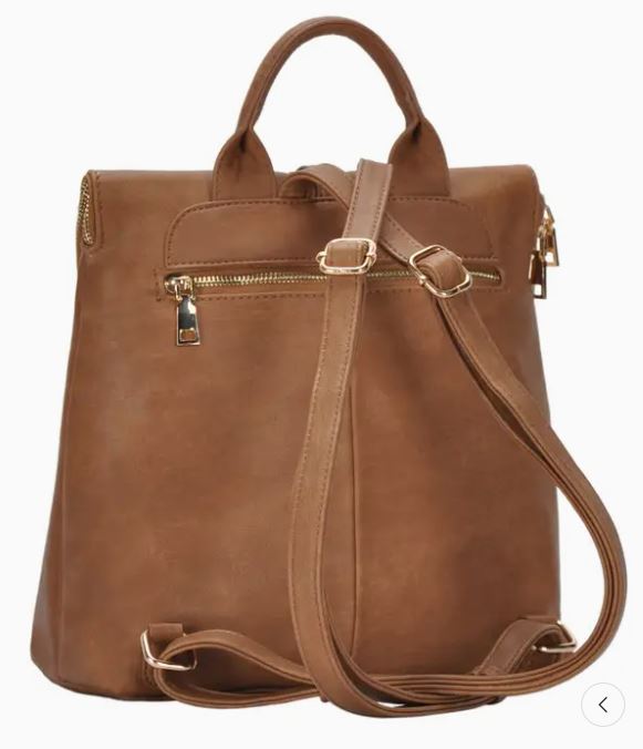 back of diana backpack tan 
