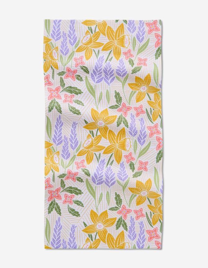 geometry daffodil towel 