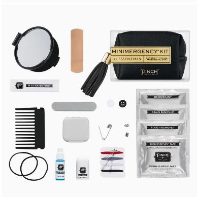 black mini emergency kit pinch provsions