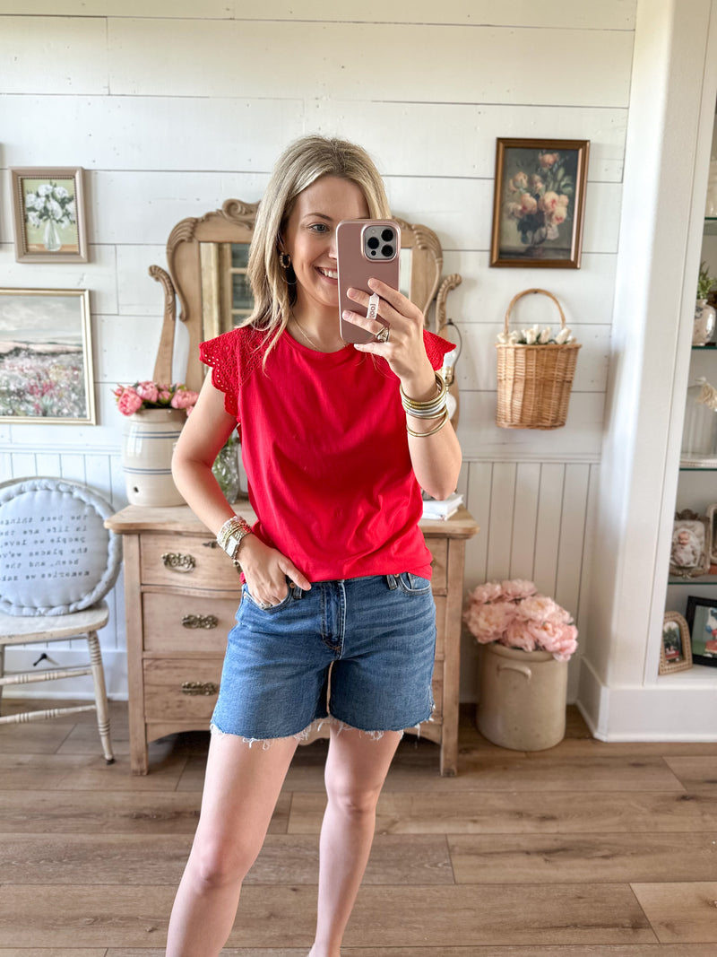 bright red eve top anpther love 