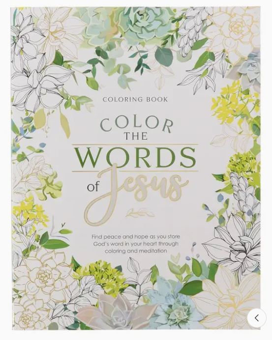 color words of jesus coloring book 
