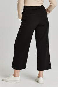 another love denali pant in black cropped wide leg