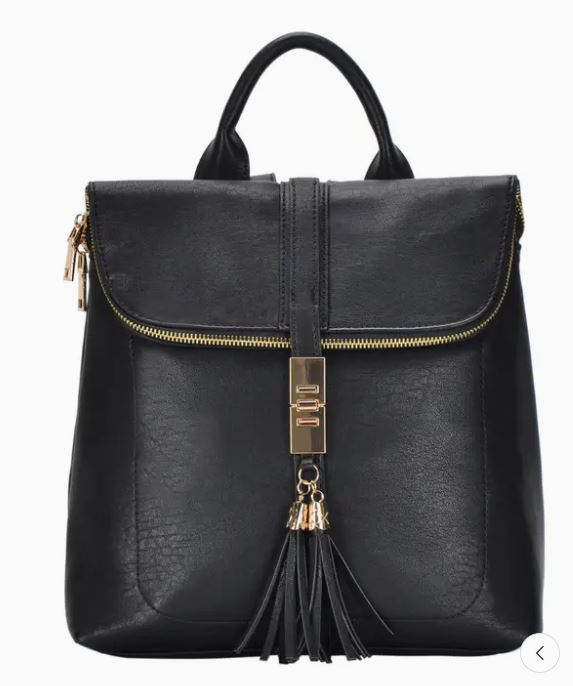 black and gold backpack
