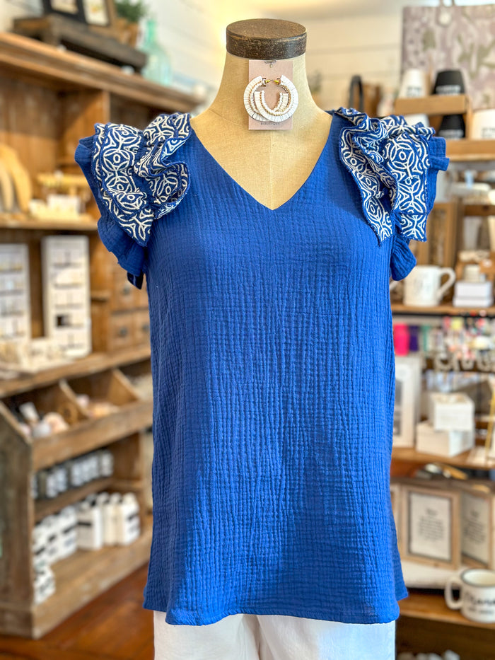 washco faith top blue