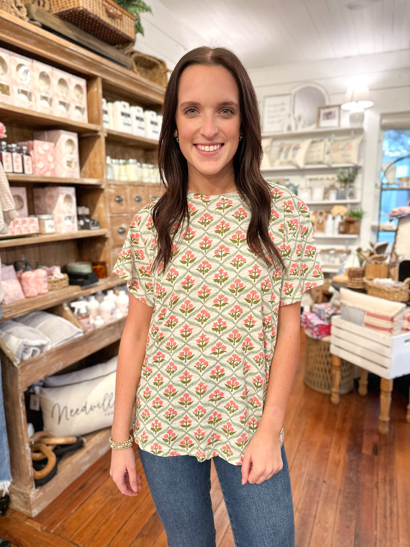 carley floral layerz clothing top