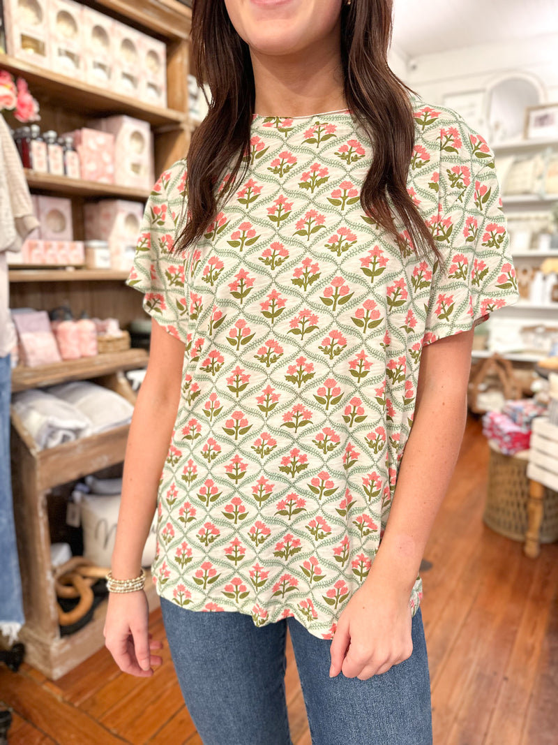 floral basic tee layerz clothing 