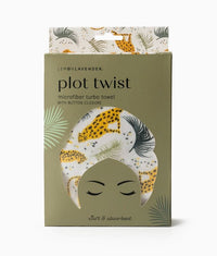lemon lavender hair towel 