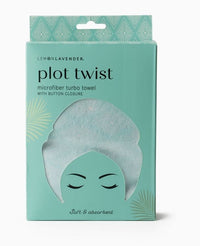 lemon lavender hair towel
