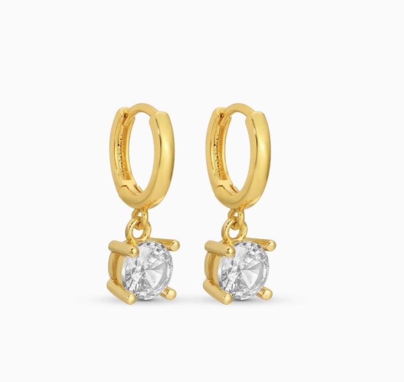 gold huggie earring 