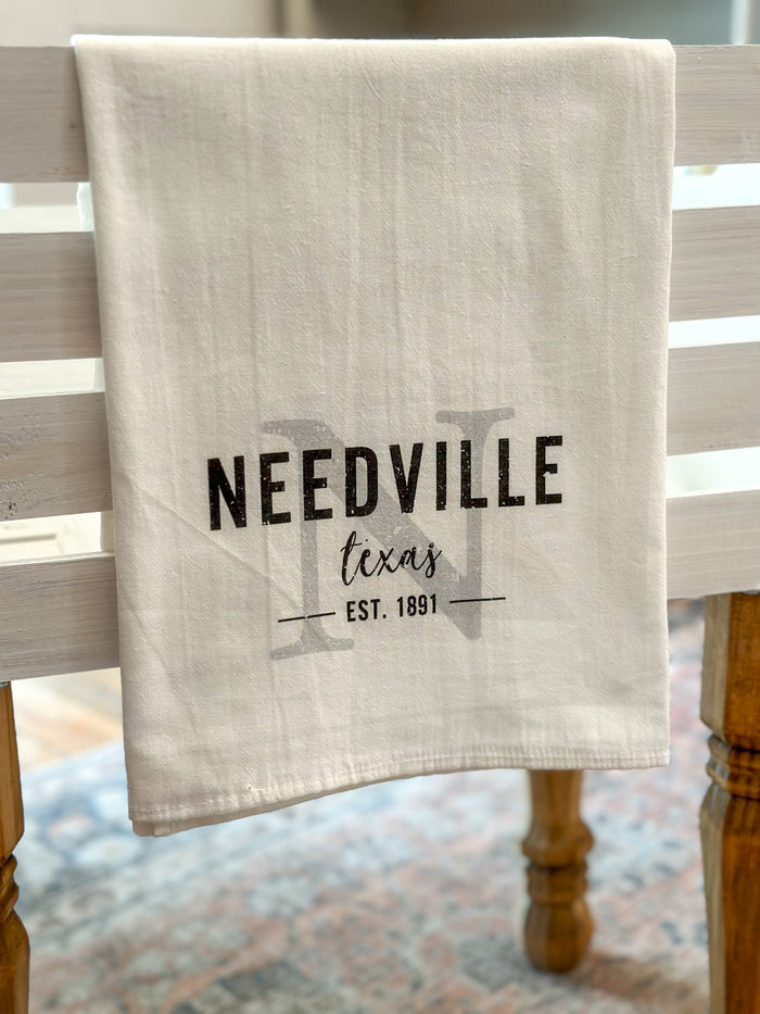 needville texas est. 1891 dish towel 