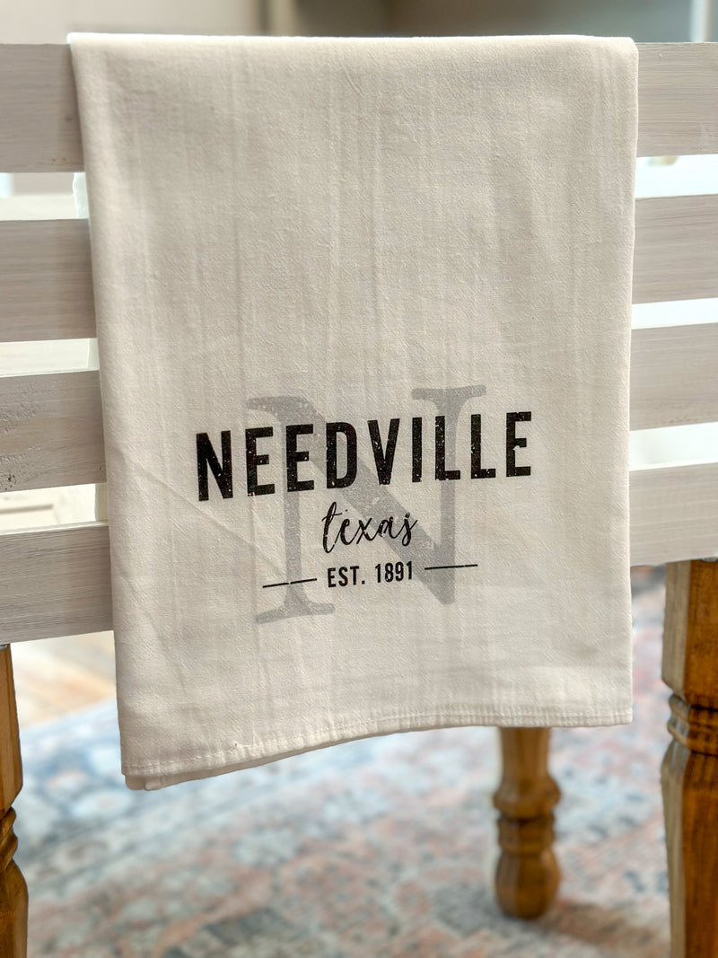 needville texas est. 1891 dish towel 