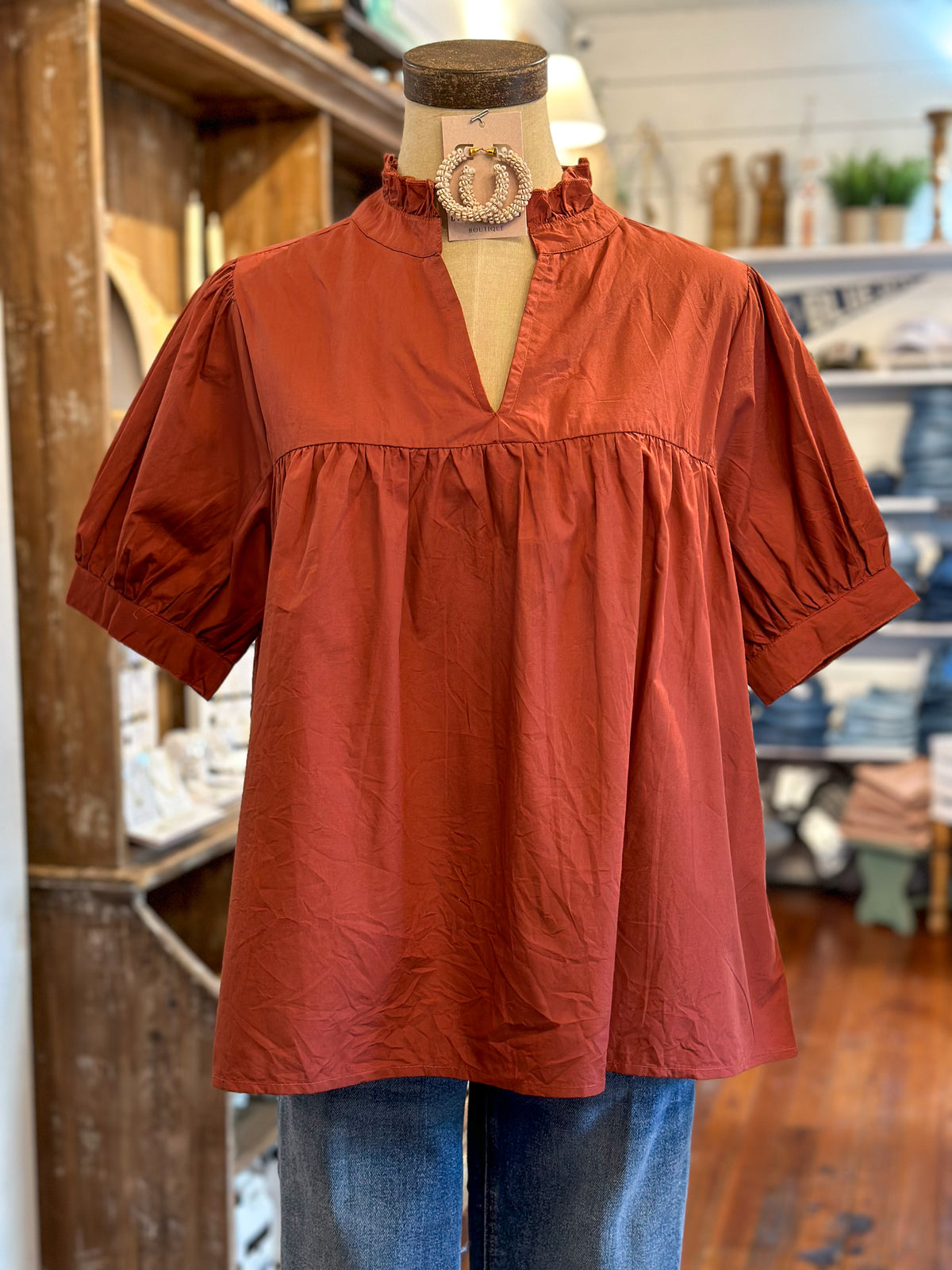 rust color thml top