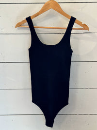 black ribbed bodysuit another love