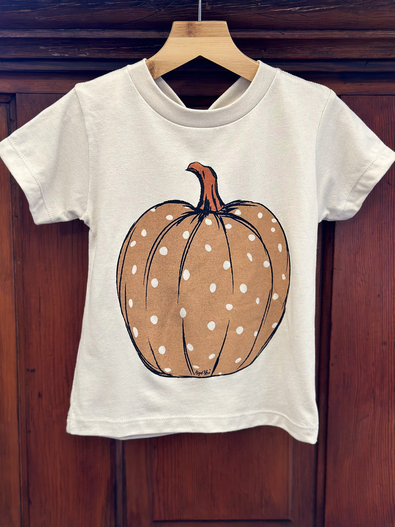 light brown pumpkin tee youth sizes