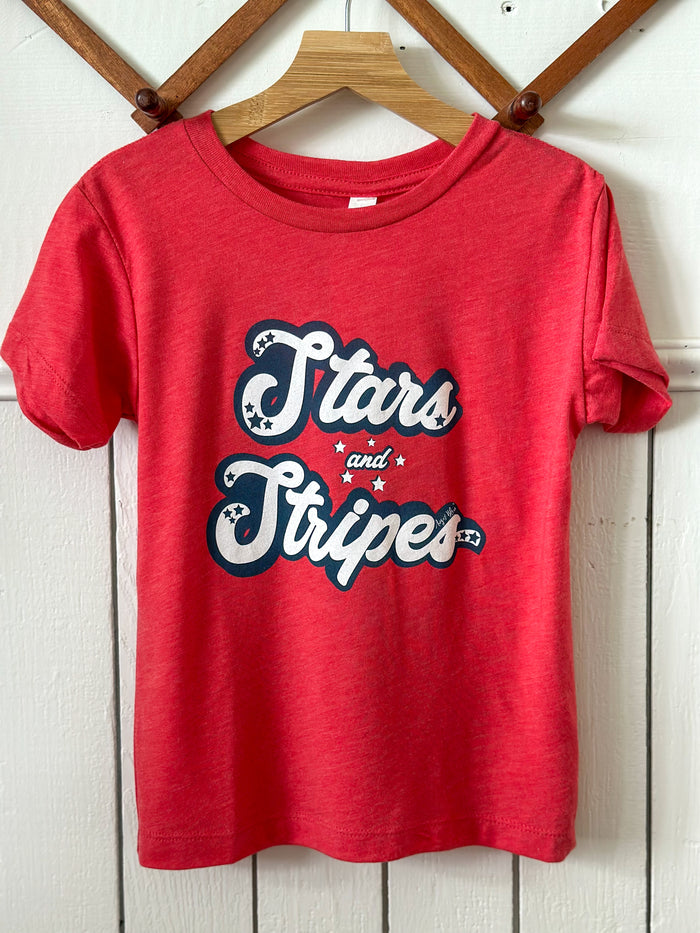 youth stars and stripes tee august bleu