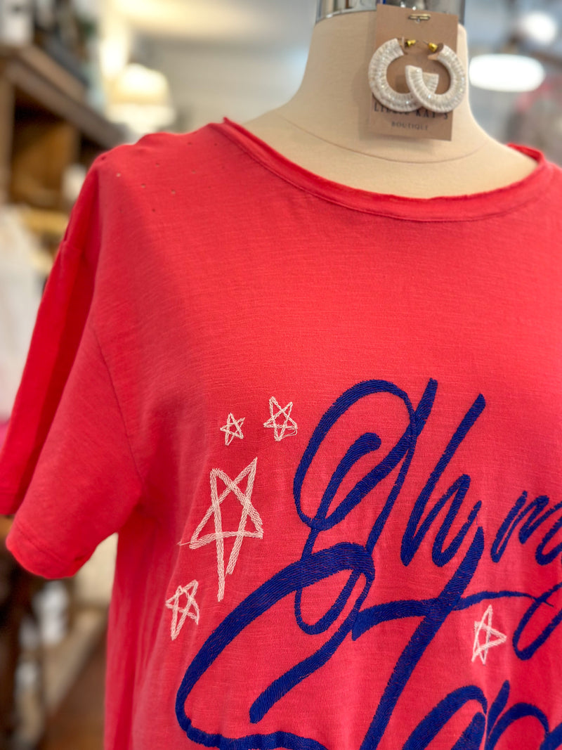 layerz oh my stars tee in red
