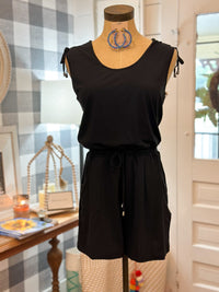 another love black short romper