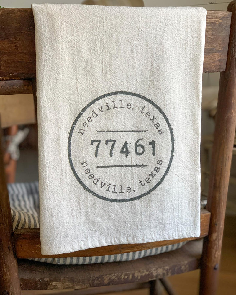 needville texas zip code tea towel