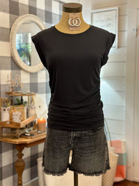 black side Ruched top another love 