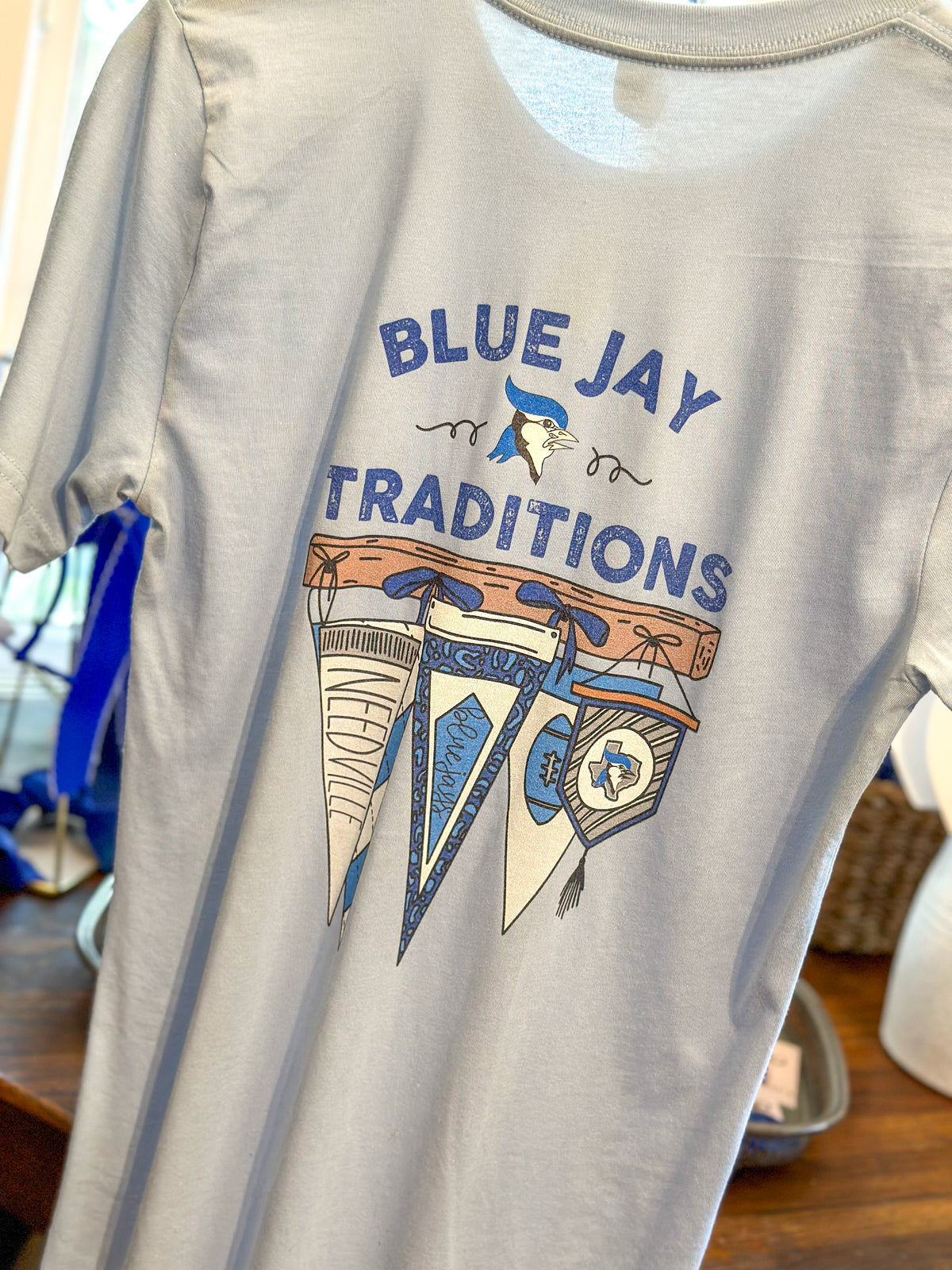 needville blue jay traditions tee back