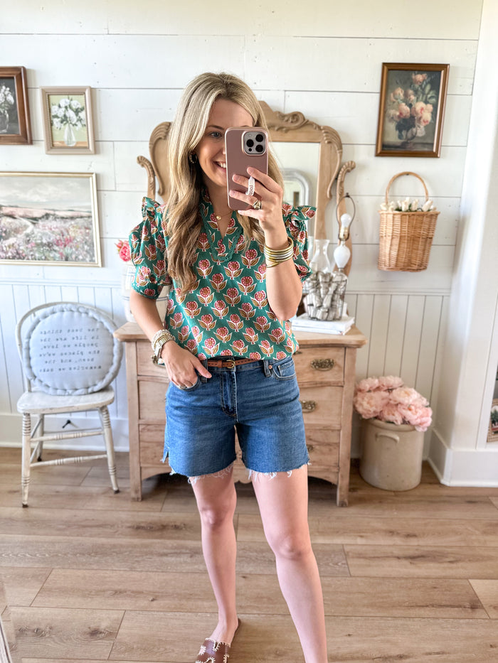 layerz clothing haley top teal 