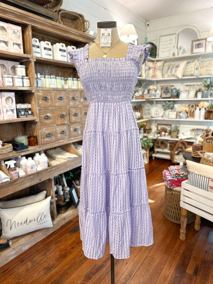 lilac purple smocked top maxi dress umgee