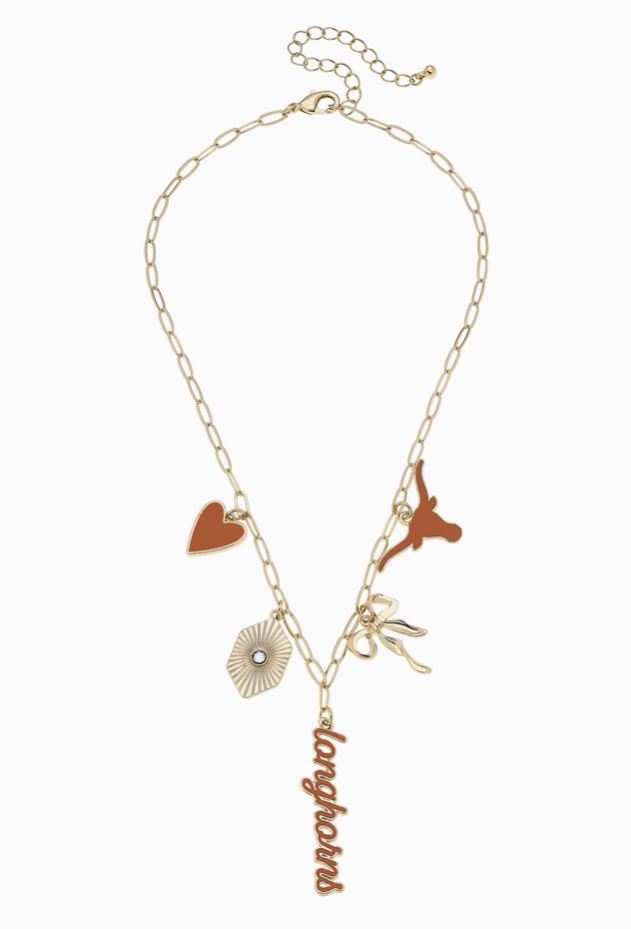 texas longhorn charm necklace 