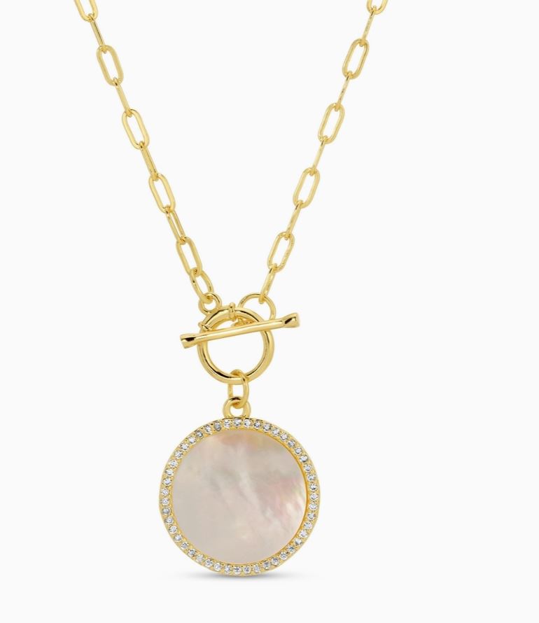 slendid iris mother of pearl necklace