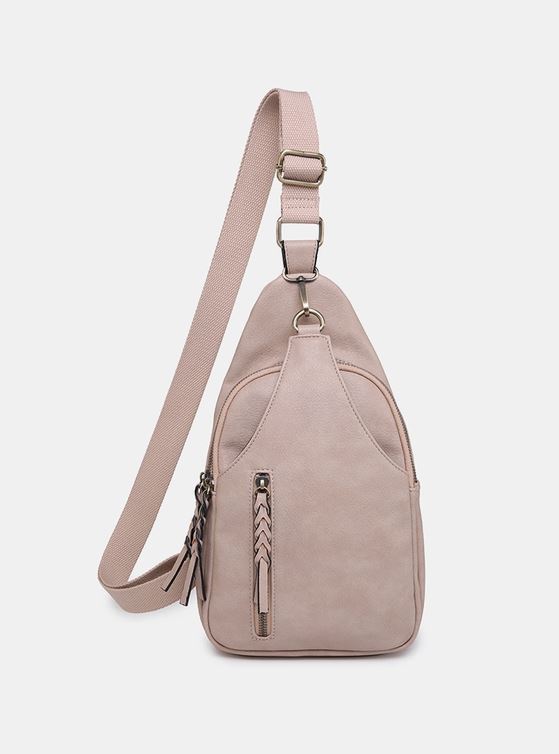 tan cross body sling style purse