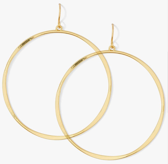 open circle gold earring