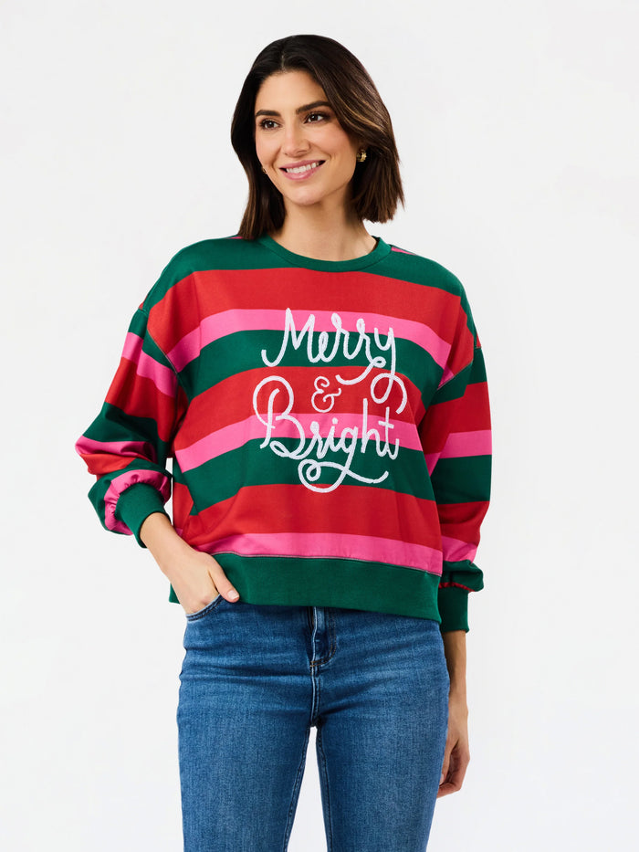 merry and bright holiday sweater mary square on white background 
