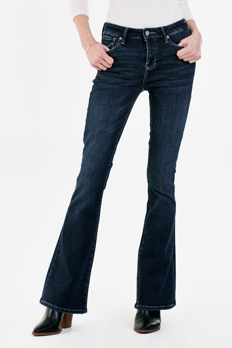 dark wash dear john rosa flare jean