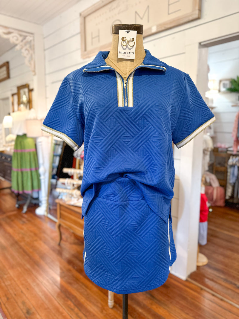 royal blue layerz clothing set 