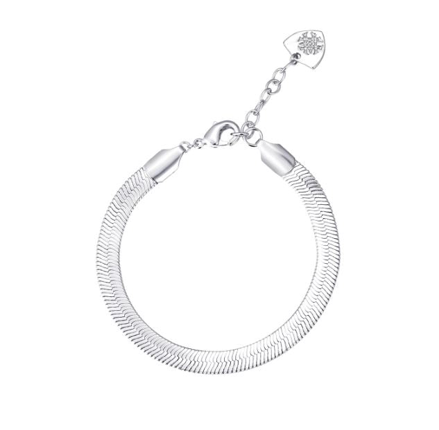 natalie wood silver snake chain bracelet