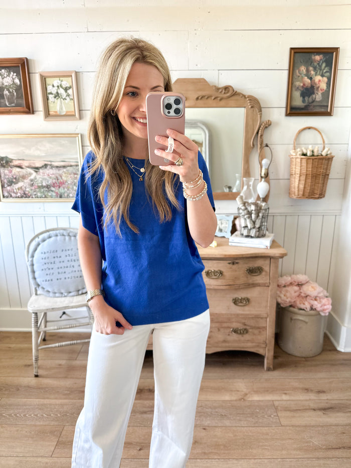ROYAL BLUE SWEATER TOP LIGHT Weight 