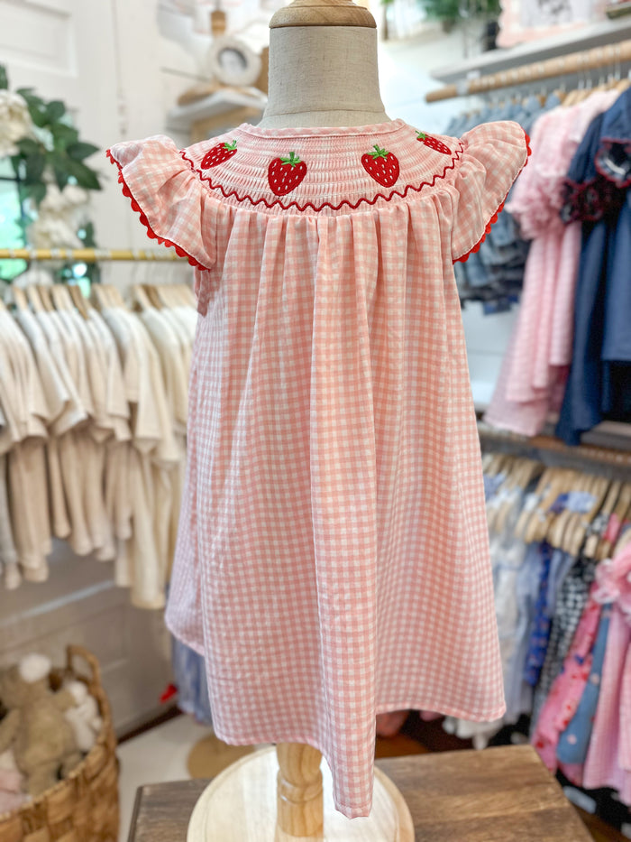 strawberry smocked dress 