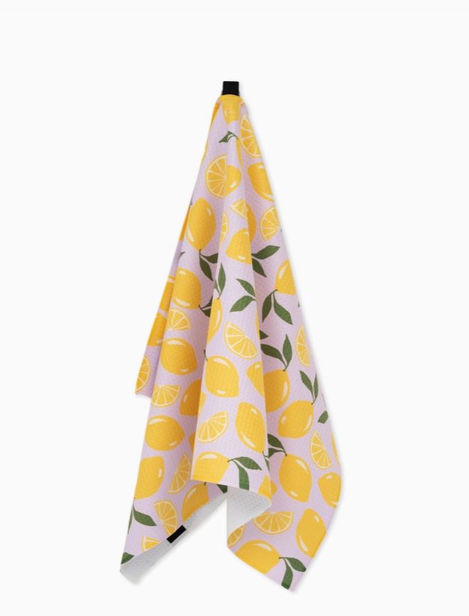 geometry sweet lemon tea towel 
