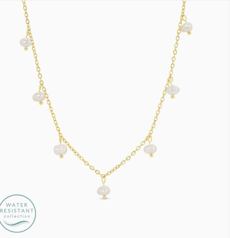 splendid iris water resistant necklace with pearls