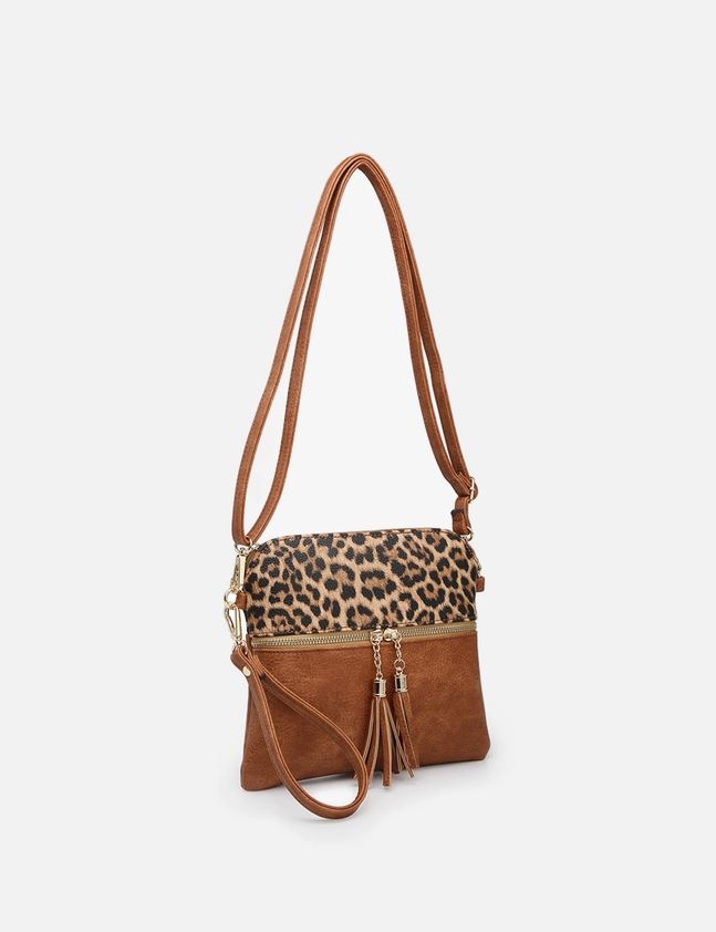 tara crossbody purse with print 