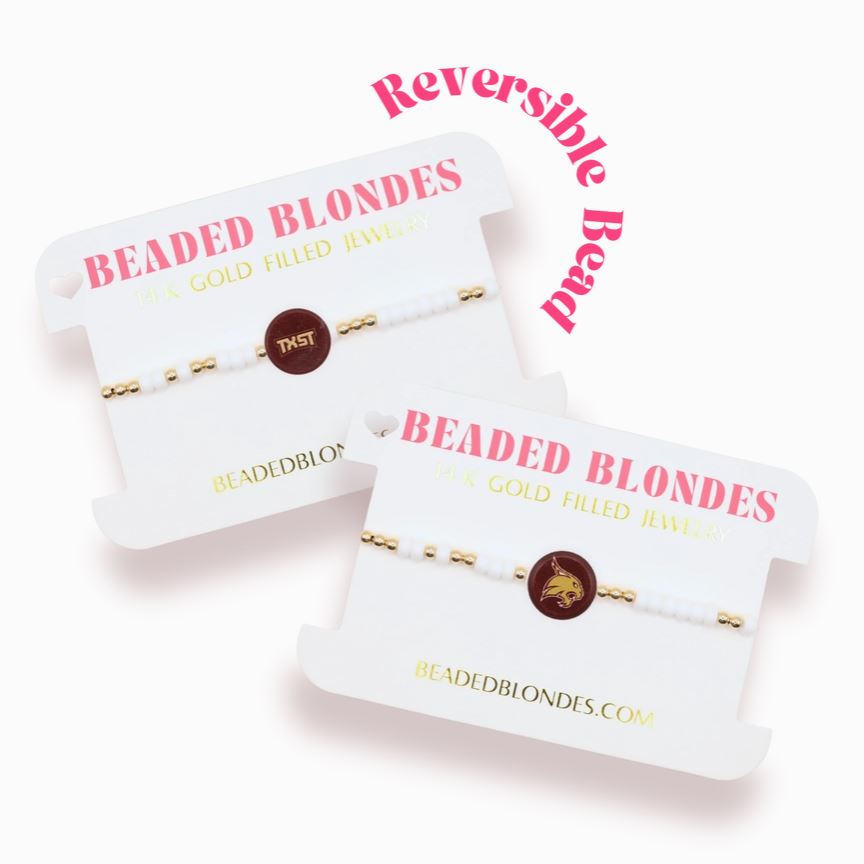 texas state beaded bracelet beaded blondes