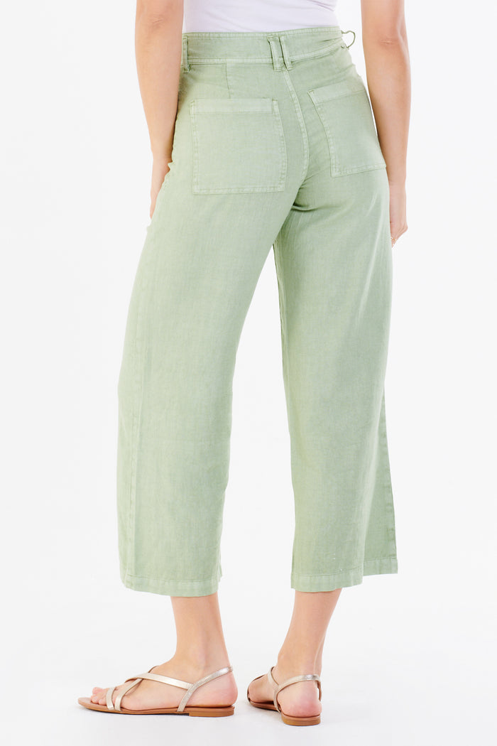 light green dear john linen pant crop 