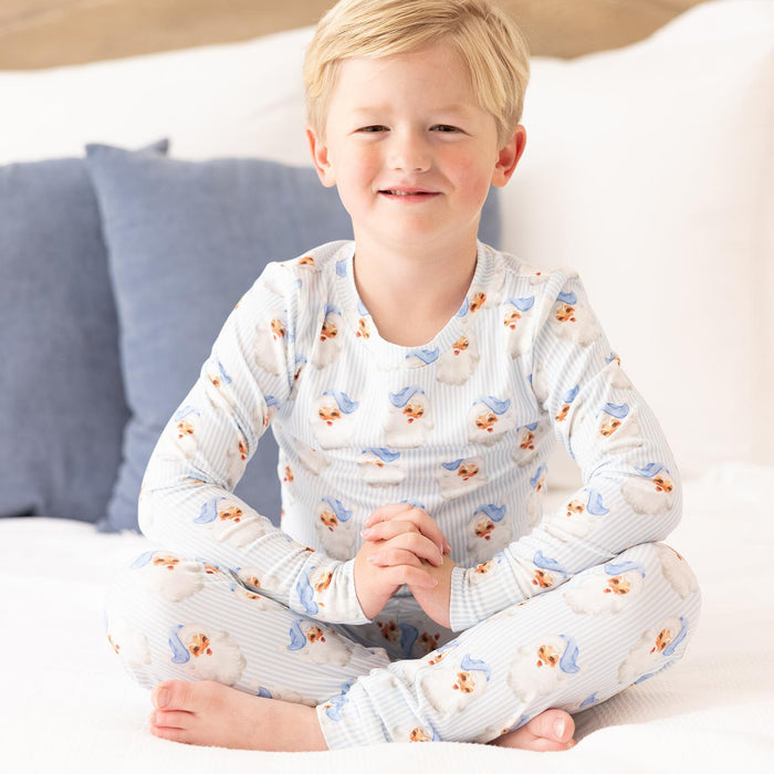 youth size blue pajama set
