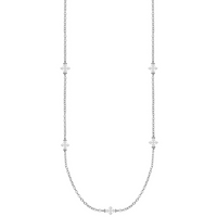 rhodium silver believer cross necklace 