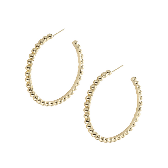 Beaded Hoop | Gold