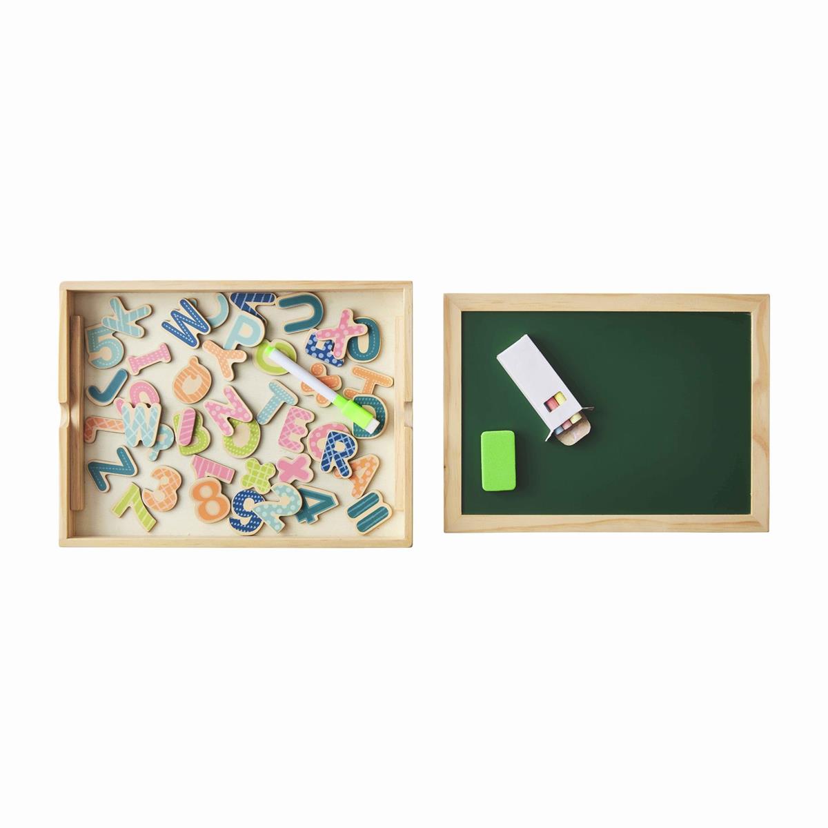 mud pie kids work station with chalkboard, dry erase board and magnets