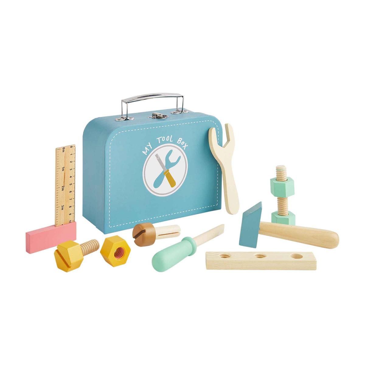 mud pie my tool box kids wood toys and suitcase