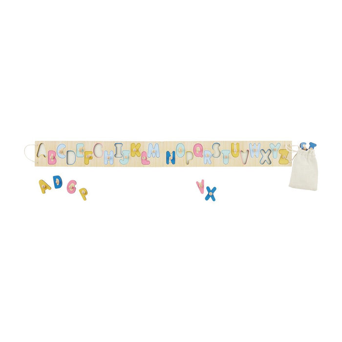 mud pie wooden abc puzzle set for kids